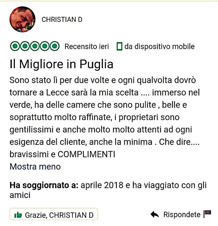 レッチェ Il Casale Dei Principi Bed & Breakfast エクステリア 写真
